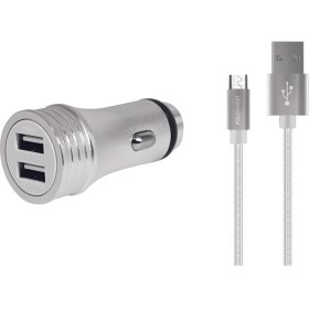 Resim Polosmart PSM45 2'li Araç Şarjı + Micro USB Şarj Kablosu 50 cm 