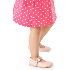 Resim Kiko Kids Cerry Cilt Cırtlı Kız Çocuk Taşlı Babet Ayakkabı 