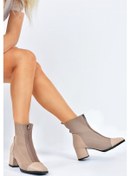 Resim Fox Shoes Vizon Fermuarlı Günlük Kadın Bot L306880509 Vizon 