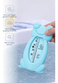 Resim Babyjem Cıvasız Kurbağa Banyo Oda Termometresi Turkuaz 