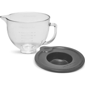 Resim Özbience 4,8 L Stand Mikser Için Şeffaf Cam Kase, Dayanıklı ve Kullanışlı 