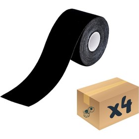Resim Vzn kinesio sport tape - sporcu ağrı bandı 5m x 5cm siyah 4 adet 