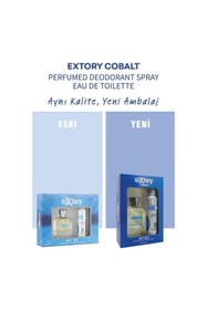 Resim Extory Cobalt Erkek Parfüm Seti ( Edt Parfüm 100 ml Deodorant 150 ml ) 