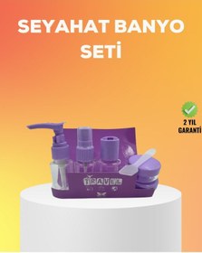 Resim Seyahat Bakım Seti 5 Parça Sızdırmaz Şeffaf Kapaklı 30ml 