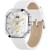 Resim Hanyang Beyaz Lıge Erkek Saati Kare Spor Kuvars Kol Saati 30M Su Geçirmez Kronometre Oymak Saatler Erkekler Için Tarih Saat Aydınlık Izle Erkekler (Yurt Dışından) 