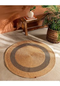 Resim Madame Coco Alsace Yuvarlak Kilim - Naturel/siyah - 120 Cm 8684427193228 Çok Renkli 