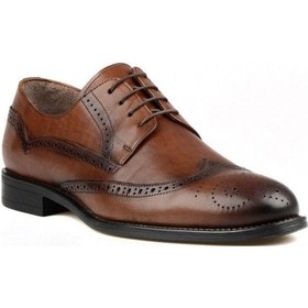 Resim Footcourt Bağcıklı Oxford Erkek Ayakkabı Kahverengi Deri 