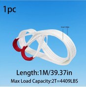 Resim Honeybeeshop 39.37 İnç Yüksek Dayanıklı Sentetik Halat Hafif Katlanır Kırmızı Beyaz 