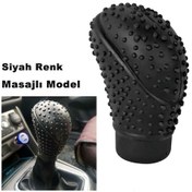 Resim Point Silikonlu Vites Topuzu Kılıfı Siyah Oval Üniversal Ithal (532229410) 