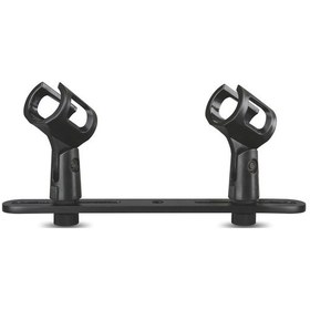 Resim A16 Çift Başlı Mikrofon Klipsi Alüminyum Kutuplu Mikrofon Aksesuarları 