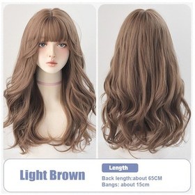 Resim Yifomall "yüksek Kaliteli Dalgalı Peruk - Bal Rengi 65cm Doğal Görünümlü Saç" 
