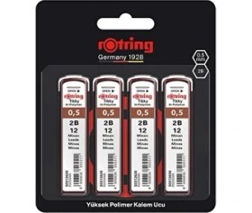 Resim 4 Adet Rotring Tikky Versatil Kalem Ucu 0.5 mm 4'lü Blister 