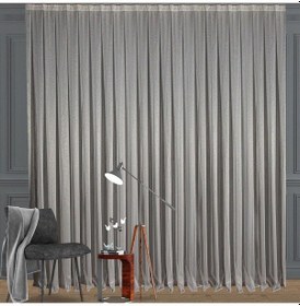 Resim Gold Simli İnce Çizgili Tül Perde Normal Pile 1'e 2,5 Pile-gold Gold 