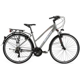 Resim Bisan Trx 8200 City Şehir Bisikleti 45 Cm V 700c 21 Vites Açık Metalik Gri Beyaz Pembe Gri 