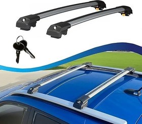 Resim Volkswagen ile Uyumlu Tiguan SUV (2024+) için Araca Özel Kilitlenebilir Portbagaj Taşıyıcı/Ara Atkı 2 adet - Gri 