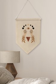Resim Balkon Duvar Dekoru, Pinterest Oda Dekoru, Boho Kanvas Flama Askılı Duvar Örtüsü Ve Süsü NO:468 - Renkli - 13 / 30 x 40 
