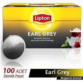 Resim Lipton Earl Grey Bergamot Aromalı Demlik Poşet Çay 100'lü 