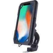 Resim Powertec Suporte Xl Model Motosiklet Bisiklet Telefon Tutucu Su Geçirmez 5.5-7.0 Inç Arası Ayna Bağlantı 