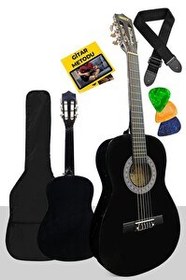 Resim Midex CG-36BK Kaliteli 36" 3/4 8-12 Yaş Arası Junior Çocuk Gitarı (Çanta Askı Pena Metod) 