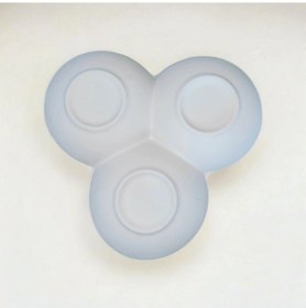 Resim Yuvarlak Cerezlik 3 Lü Seramik Bisküvi Yarımamul Büyük Boy 