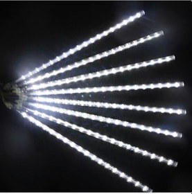 Resim Youmex Aydınlatma Işık Zinciri Dış Mekan Ağaç Dekorasyonu 50cm 8 Adet Beyaz Led Işık Takviye Tipi 