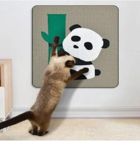 Resim Yapışkanlı Desenli Kedi Tırmalama Tahtası - Panda Tasarım 