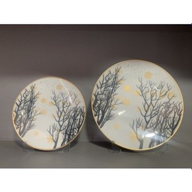 Resim River World 12 Parça 6 Kişilik Porselen Pasta Ve Servis Tabağı Seti Gia Serisi Çok Renkli 