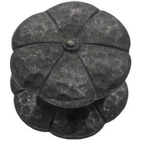 Resim Prinç döküm antik siyah rustik eskitme, ferforje tipi osmanlı tipi kapı topuzu tokmağı HFT06009 
