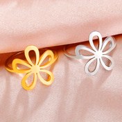 Resim 1 adet KKJOY Boho Tarzı Papatya Çiçeği Yüzük, Paslanmaz Çelik, Minimalist Nişan Bandı, Romantik Doğum Günü Hediye Takı 