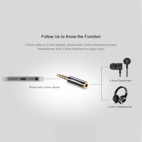 Resim Ugreen 3.5mm Erkek to 2.5mm Dişi Jack Dönüştürücü 