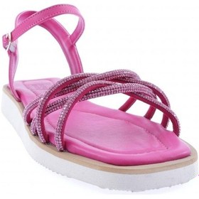 Resim Dgn 535-23y Kadin Çapraz Silver Taşli Sandalet 535-2261-R0507 Fuşya 
