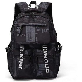 Resim Neevoyu Amlebe Nylon Okul Çantası 15.6" - Su Geçirmez, Dayanıklı, Gençler İçin Ağırlıklı, Ders Kitapları Ve Laptop Taşıma, Okul/seyahat/outdoor Kullanıma Uygun Siyah/beyaz Çok Renkli 