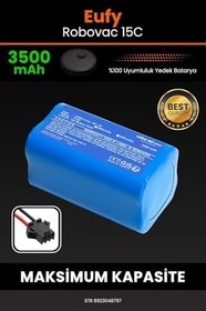 Resim Eufy Robovac 15C Uyumlu Robot Süpürge Bataryası, 3500mAh Maksimum Kapasite 