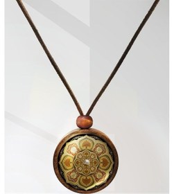 Resim Mandala Ahşap Kolye N11.29027 Kahverengi 