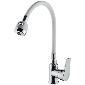 Resim Vilas Istanbul Beyaz Spiralli Fonksiyonlu Mutfak Eviye Bataryası 