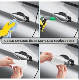 Resim Ototime Volkwagen T-Cross Araçları Için Uyumlu Kapı Içi Çizik Önleyi Seti 8'li 