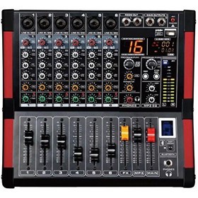 Resim DJ Pro MX-6 6 Kanallı 99 DSP Efektli 2x350 Watt Power Mikser 