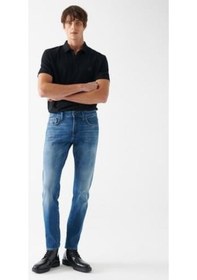Resim Mavi - Marcus Mavi Premium Zımparalı Mavi Jean Pantolon 003513479 Çok Renkli 