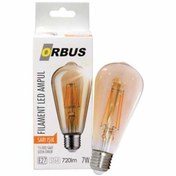 Resim ORBUS St64 6w Filament Bulb Amber E27 540lm Ra80 220 - 240v/50hz Ampul - 2200k Sarı Işık 