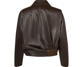 Resim Derimod Como Kadın Kahverengi Oversize Deri Ceket 26SGD5645U6 