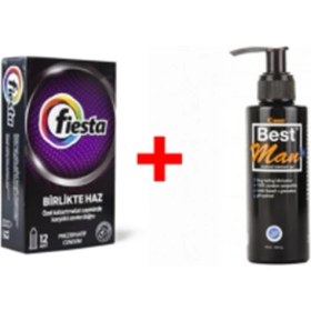 Resim Fiesta Zevk Benekli Prezervatif + Best Man 150ML.BÜYÜK Boy Lubricant Jel 