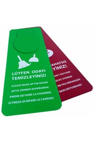 Resim PRİVATE 500 Adet Dnd Çift Taraflı Kart Rahatsız Etmeyin Odayı Temizleyiniz Otel Odası Kartı Kapı Askısı 