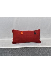 Resim Zehra Abla Halı Yeni El Dokuma Dekoratif Lumbar Kilim Kırlent Yastık Kılıfı 6595 Çok Renkli 