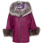 Resim Fuşya Kürk - Deri Kadın Kürk Mont - K22IDM320266-S6X 