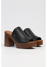 Resim Pierre Cardin Pc-7235 - 3807 Siyah-kadın Topuklu Terlik Siyah 