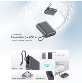 Resim 20000mah - 45w Powerbank Siyah - Hızlı Şarj - Taşınabilir Güç Kaynağı - Taşınabilir Şarj Cihazı Siyah 