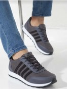 Resim WEBORN Erkek Füme Siyah Çizgili Casual Rahat Yumuşak Tabanlı Konforlu Sneaker Spor Ayakkabı 
