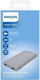 Resim Philips DLP1812PV 10.000 mAh Powerbank 2xUSB-A 2.1A, USB-C Çıkış, PD - Gümüş 