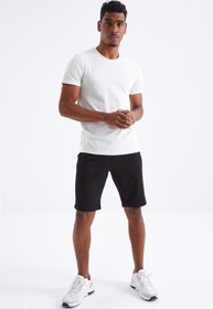 Resim TOMMY LIFE Siyah Bağcıklı Standart Kalıp Basic Erkek Şort - 81212 