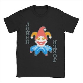 Resim Champrınt Erkek Kadın Balatro Joker Oyun Kartı Tişört %100 Pamuk Grafik Baskılıblack Black 